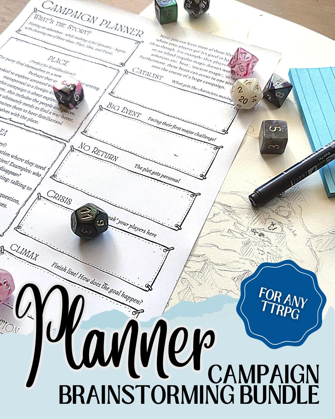 Dungeon Master Adventure Planner | Kick Off & Run Your Next DnD Campaign (Digital Download)