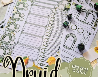 DnD Druid Character Sheet | Dungeons & Dragons (Digital Download)