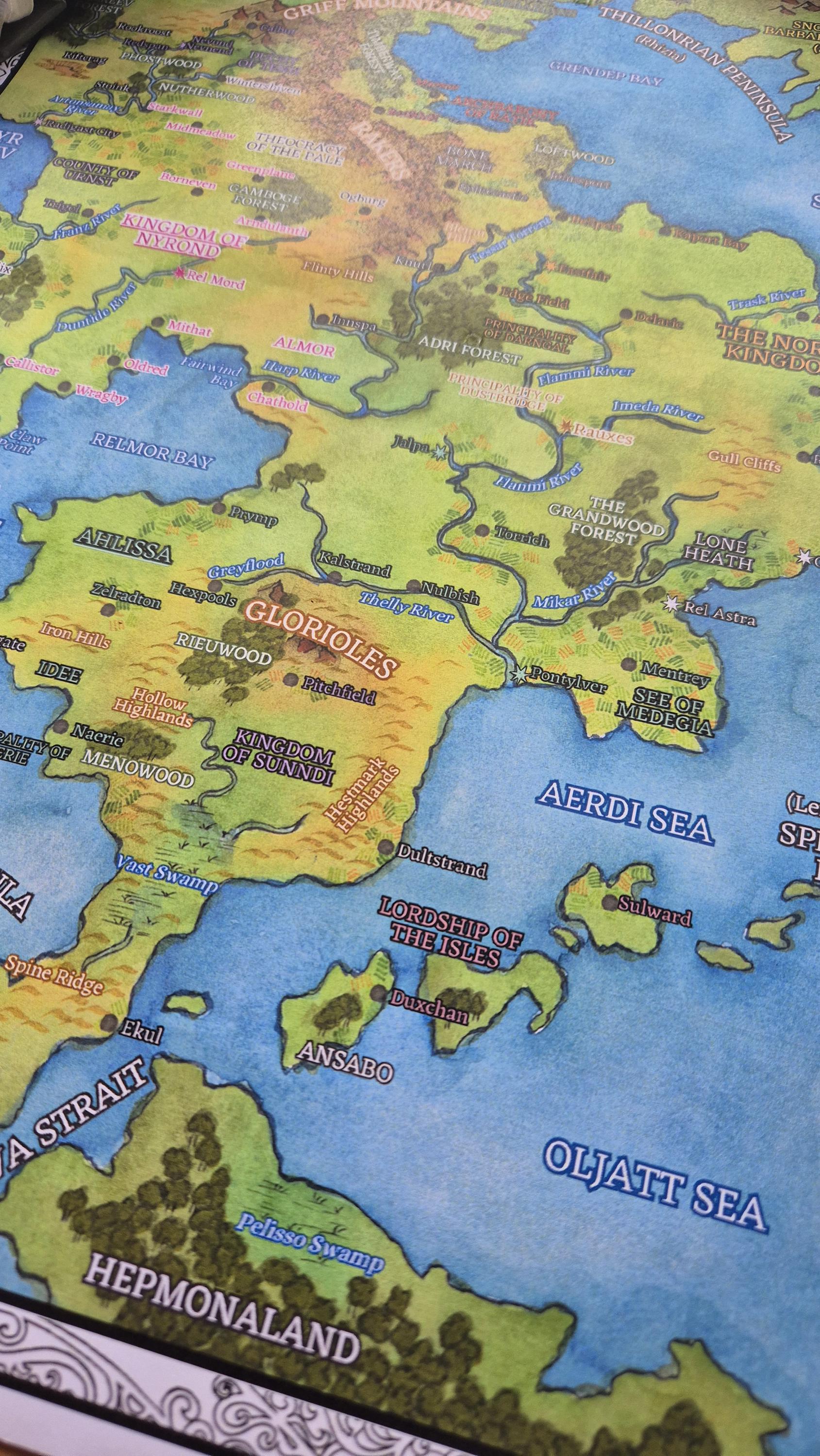 Map of Eastern Flanaess (greyhawk Setting) | Dnd Map Printable - Etsy ...