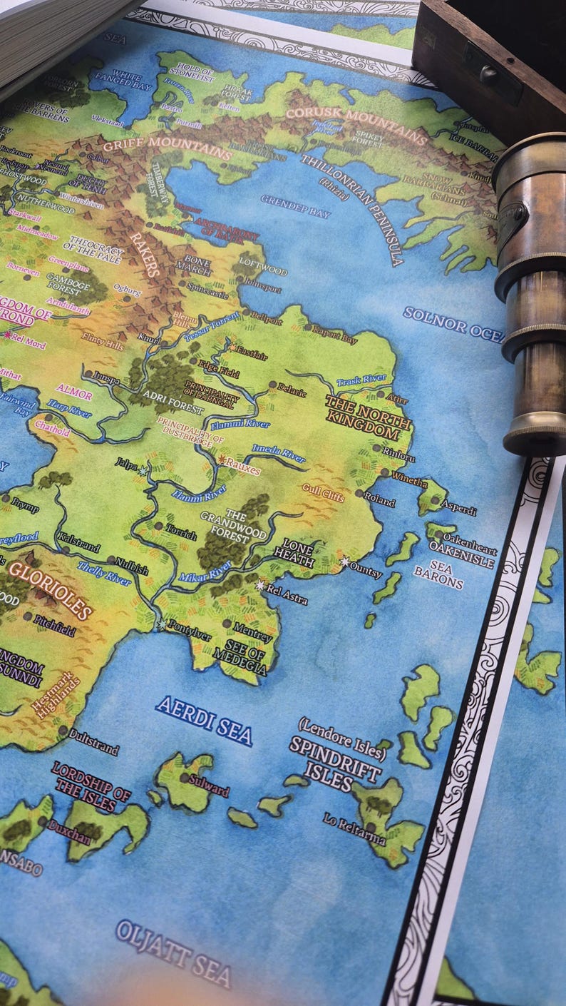 Map of Eastern Flanaess (greyhawk Setting) | Dnd Map Printable - Etsy ...