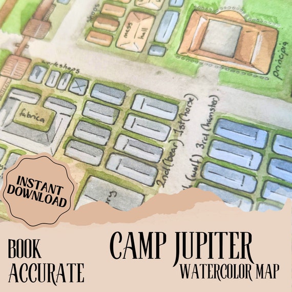 Map of Camp Halfblood DIGITAL DOWNLOAD - Literary Art Print