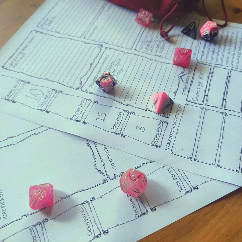 Dnd Loot Tracker Adventure Theme Campaign Notes - Etsy