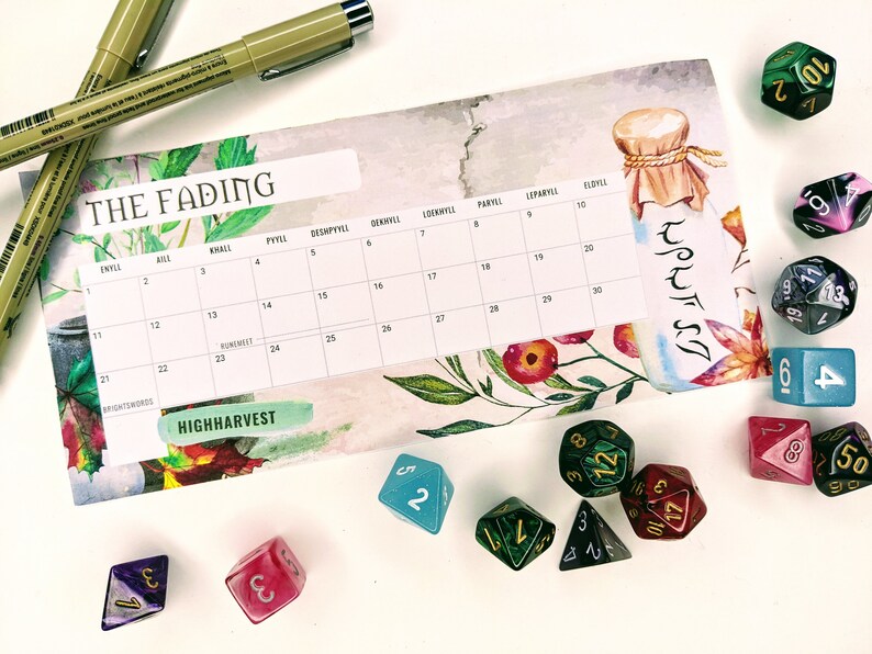 D&D Calendar BUNDLE 3 per Page Faerun's Calendar for - Etsy Polska