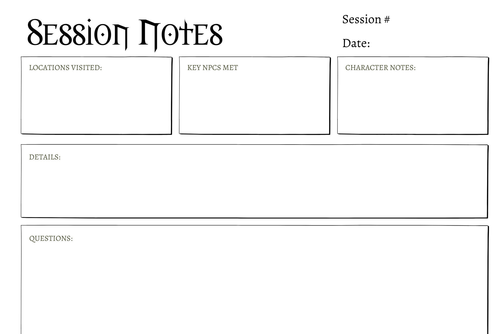 dnd-session-notes-perfect-for-session-summaries-etsy