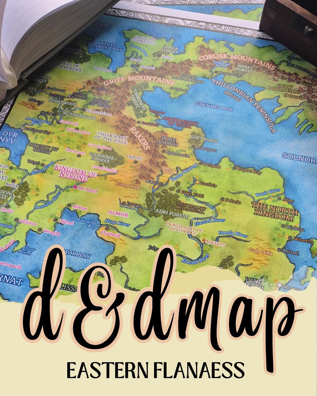 Map of Eastern Flanaess (greyhawk Setting) | Dnd Map Printable - Etsy ...