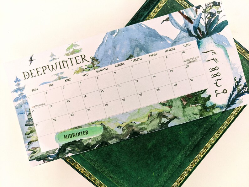 D&D Calendar BUNDLE 3 per Page Faerun's Calendar for - Etsy Polska