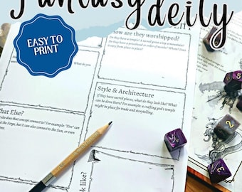 Fantasy Deity Brainstorming Guide | Helpful Worldbuilding Questions