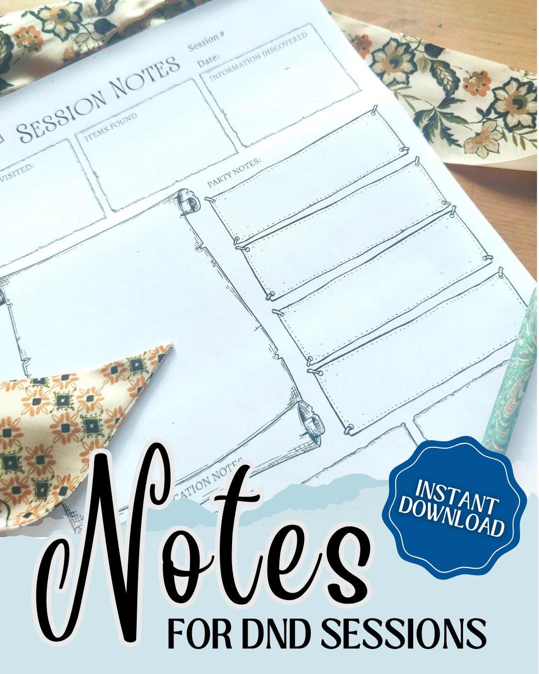 Dnd Session Notes | Session Summaries (digital Download) - Etsy