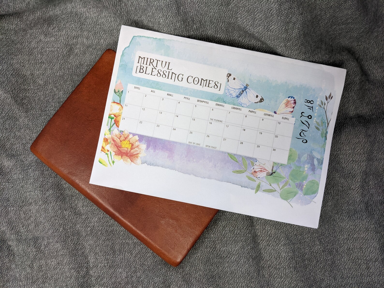 D&D Calendar Spring A5 Faerun's Calendar for Your DnD | Etsy