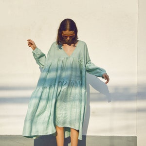 PUFFY DRESS indie sewing pattern oversized tiered smock dress and blouse pdf with layers & tutorial image 2