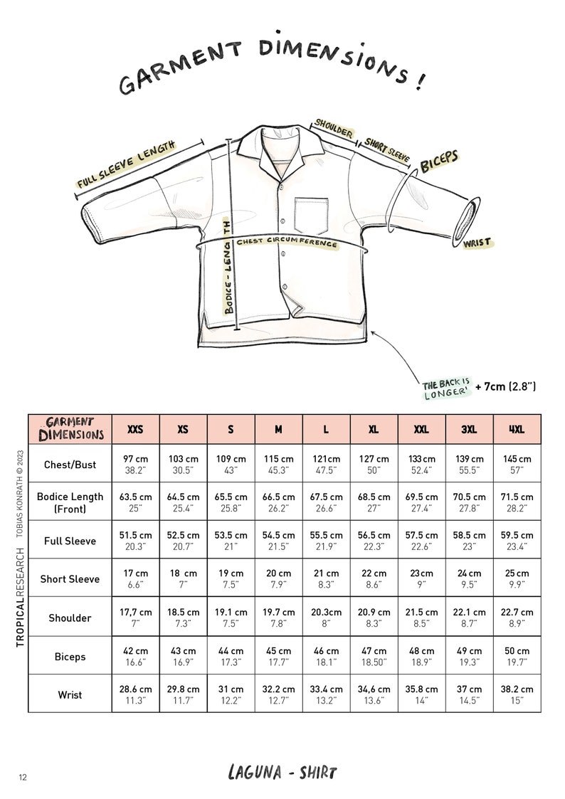 LAGUNA SHIRT digital indie sewing pattern pdf download with illustrated tutorial image 6