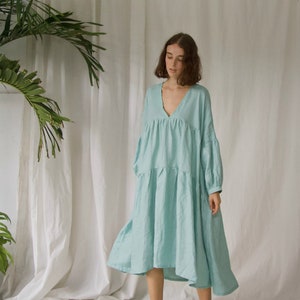 PUFFY DRESS indie sewing pattern oversized tiered smock dress and blouse pdf with layers & tutorial image 3