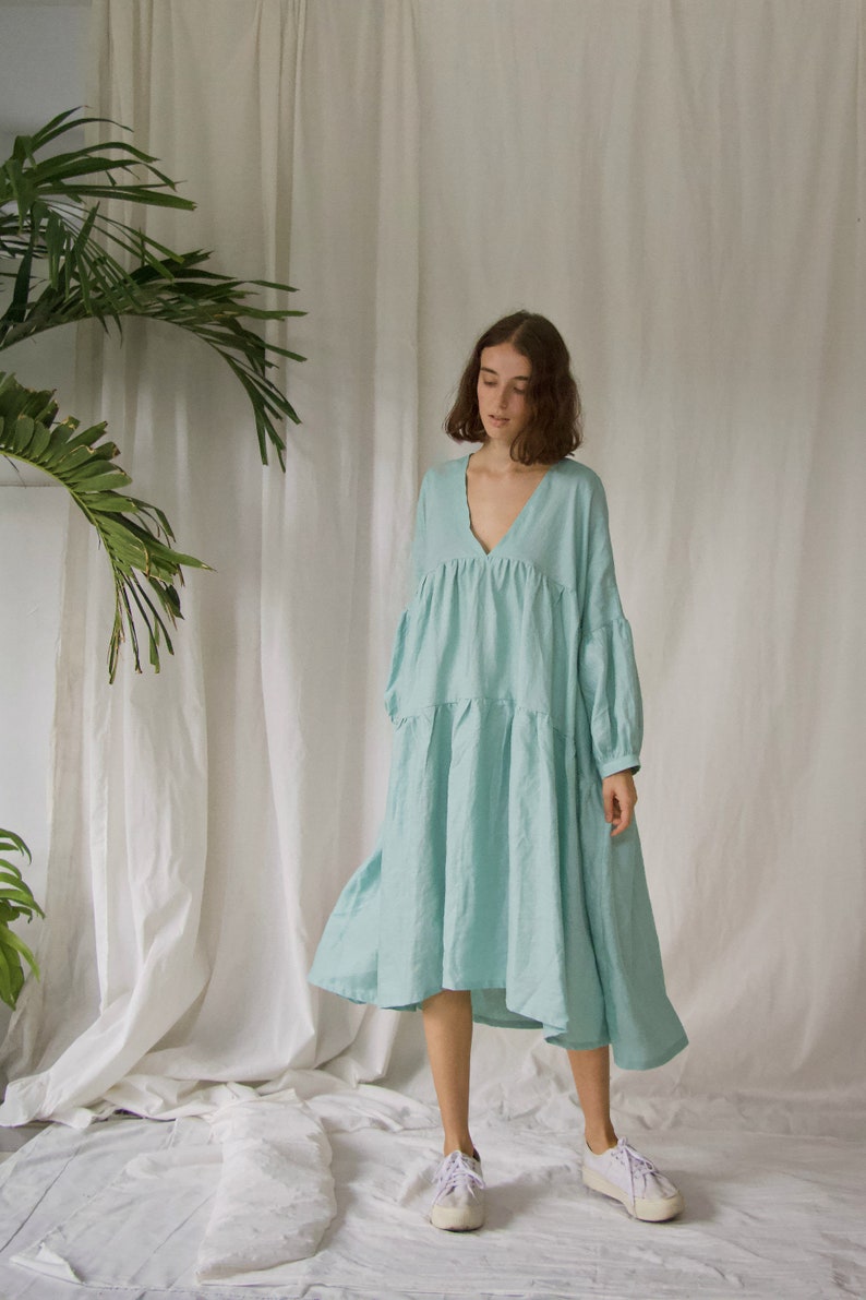 PUFFY DRESS indie sewing pattern oversized tiered smock dress and blouse pdf with layers & tutorial image 3