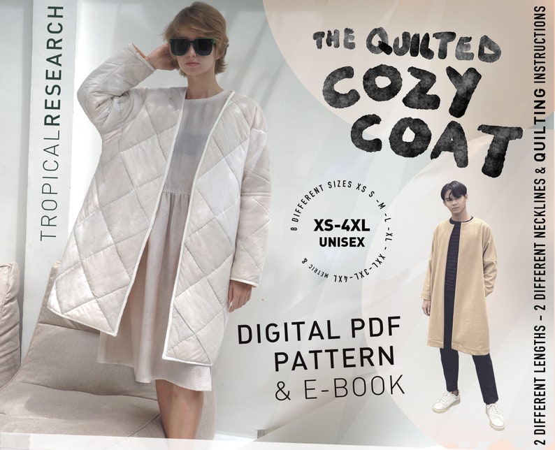 COZY COAT  oversized quilted coat  minimalist winter image 1