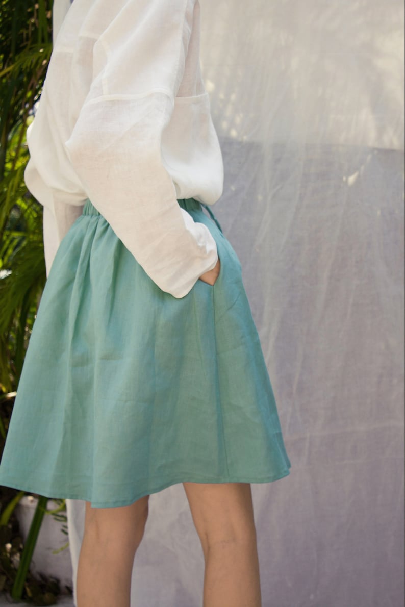 Lazy Skirt Sewing Pattern Midi Maxi Skater Drawstring Skirt illustrated Beginner Tutorial image 3
