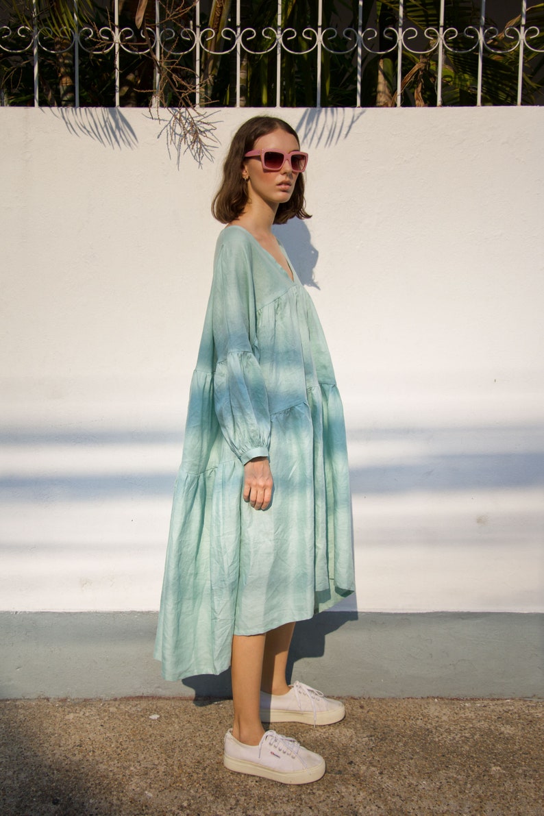 Patron de couture indépendant DRESS PUFFY robe smockée oversize à volants et chemisier pdf avec superpositions et tutoriel image 6