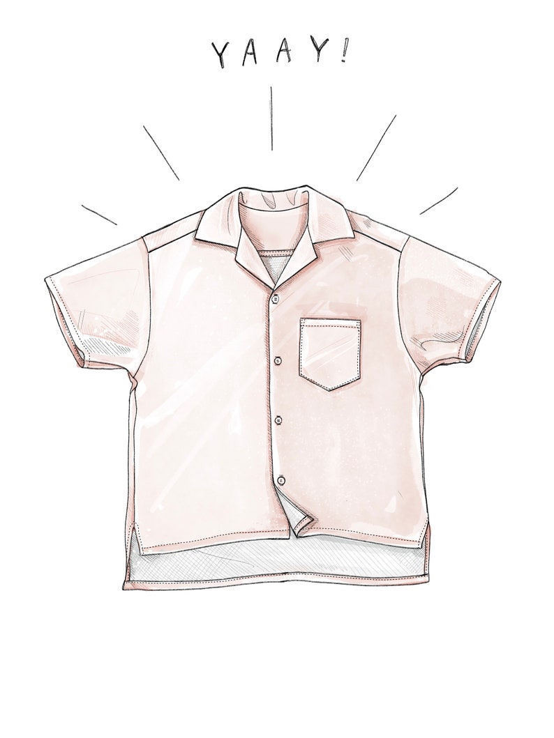 LAGUNA SHIRT digital indie sewing pattern pdf download with illustrated tutorial image 5