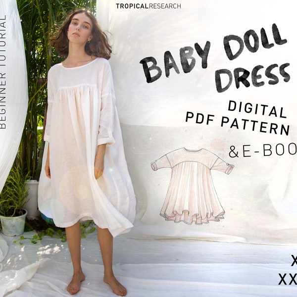 BABY DOLL DRESS indie sewing pattern & illustrated tutorial - tropicalresearch