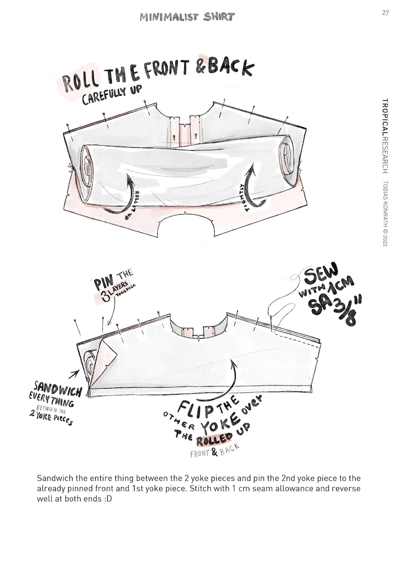 Minimalistisches Shirt Schnittmuster: Übergroße Unisex-Bluse (PDF-Schnittmuster) Bild 9