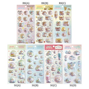 Japan San-X Rilakkuma / Sumikko Gurashi Bubble Sticker Seal