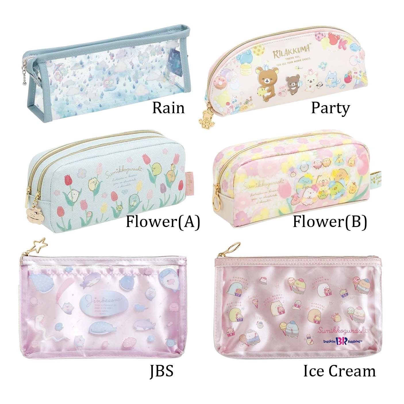 Buy San-X Rilakkuma Animals Pink Slim Pencil Case with Zipper Charm at  ARTBOX