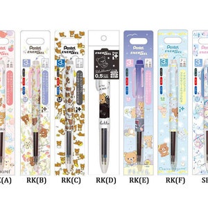 Japan San-X X Pentel Rilakkuma / Sentimental Circus EnerGel 3 Farb Kugelschreiber