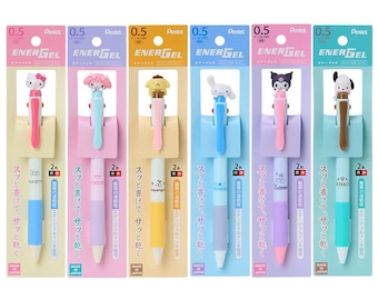 Bolígrafo Energel Mascot de dos colores con personaje de dibujos animados kawaii japonés