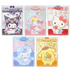 Juego de sobres y papel para cartas con personajes de dibujos animados kawaii de Japón