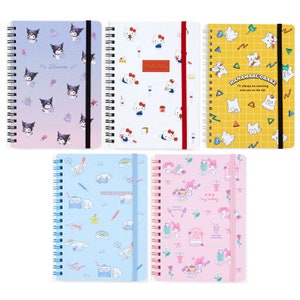 Cuaderno espiral B6 con personajes de dibujos animados kawaii de Japón