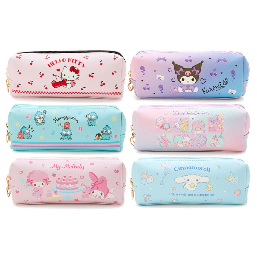 Japan Kawaii Cartoon Characters Two Zipper Pencil Case Pen Pouch Etsy UK