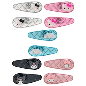 Spinka do włosów z postacią z japońskiej kreskówki Kawaii (metaliczny materiał)