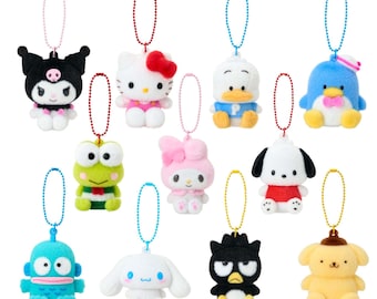 Dije de mascota flocada con personaje de dibujos animados kawaii de Japón