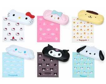 Japan Kawaii Cartoon Charakter Brillenetui & Tuch (Gesicht)