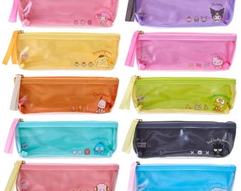 Japan Kawaii Cartoon Character Slim Clear Pencil Case Pen Pouch