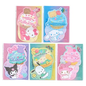 Juego de sobres y cartas con personajes de dibujos animados kawaii de Japón (fiesta de hielo)