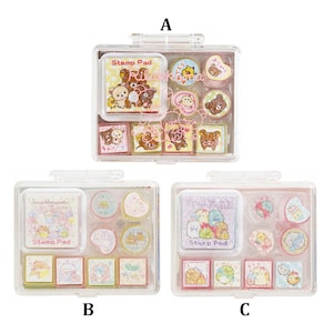 Japan San-X Rilakkuma / Sumikko Gurashi Stamp Set