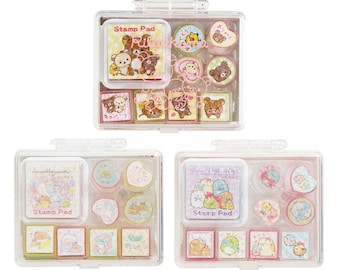 Japan San-X Rilakkuma / Sumikko Gurashi Stamp Set