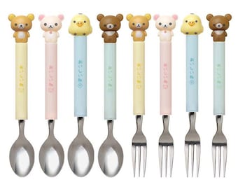 Japan San-X Rilakkuma Mascot Stainless Spoon / Fork