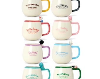Taza de cerámica con mascota de personaje de dibujos animados Kawaii de Japón
