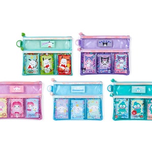 Estuche transparente de dos capas con personajes de dibujos animados kawaii japoneses - Tarjeta fotográfica