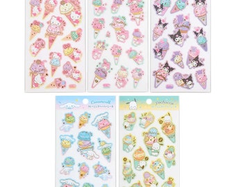Pegatina con forma de sello de personaje de dibujos animados kawaii de Japón (fiesta de hielo)