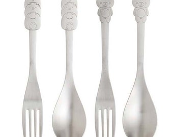 Japan San-X Rilakkuma / Sumikko Gurashi Stainless Steel Tableware Spoon / Fork