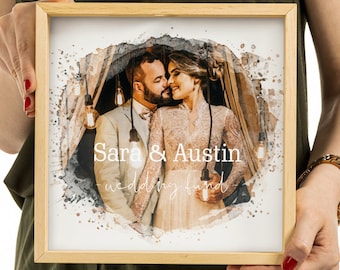 Personalized Gifts Photo Money Box Valentines Day Decor Gift for Her. Custom Christmas Photo Frame  Money Box Valentines Day Gift for Him.