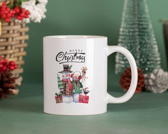 Christmas Coffee Mug: Festive Porcelain Cup, Winter Gift