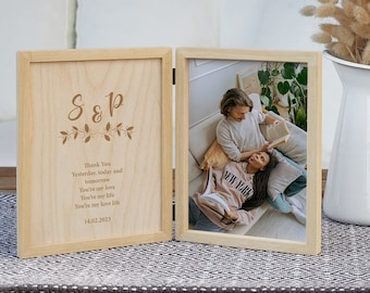 Custom Frame Gift For Her Wooden Christmas Keepsake Box. Personalized Gift For Women. Valentines Day Gifts For Him. Photo Box Wedding Gift.