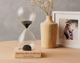Clessidra personalizzata, timer magnetico da scrivania per studenti, accessori per ufficio, laurea incisa, inaugurazione della casa, idea regalo per la nuova casa