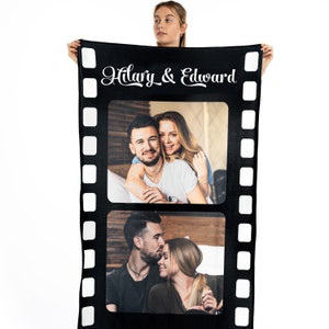 Personalized Blanket Valentines Day Gift for Him. Custom Photo Blanket Personalized Gifts Valentines Day Decor. Photo Gifts Picture Blanket.