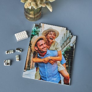 144 stukjes op maat gemaakte fotobouwsteen, legpuzzel, fotopuzzel, kerstfotocadeau, puzzel voor volwassenen, fotopuzzel bouwsteen.