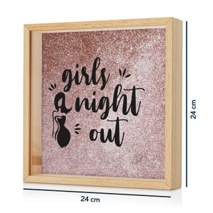 Girls Night Out Fund, ręcznie robiona skarbonka, pudełko na przygody, prezent dla przyjaciół, pudełko oszczędnościowe, pudełko na wakacje jako prezent podróżny, prezent na przygodę