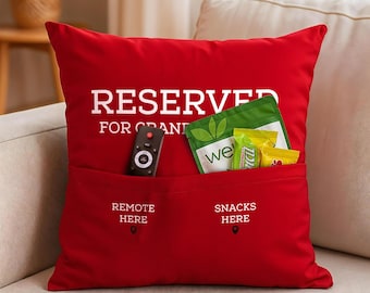 Grandma Pillow with Pocket: Personalized Nana Gift